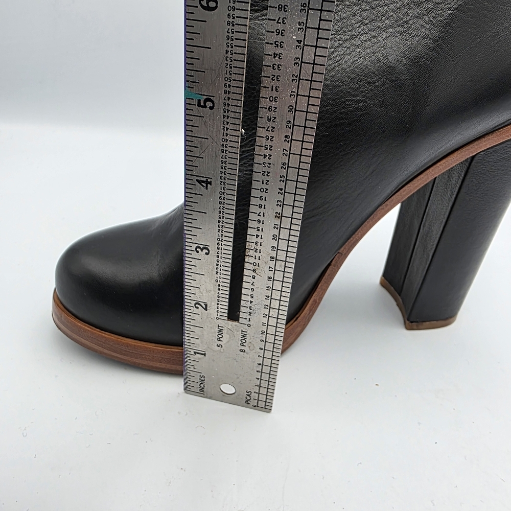 DOLCE VITA Black Nissa Platform Leather Ankle Boot, Size 9 - Picture 10 of 10